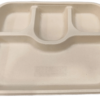 Chuk - 4 Compartmental Disposable Plates [Pack of 25] Sugarcane Bagasse